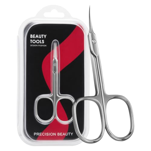 CGBE Cuticle Scissors Extra Fine Curved Blade, Super Slim Manicure Scissors for Cuticles Professional Small Scissors with Precise Pointed Tip Grooming Beauty and Personal Care CGBE Default Title