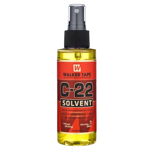 Walker Tape C-22 Solvent Spray 4 oz, Fast-Acting Adhesive Remover for Wig Tape, Lace Systems, and Tape in Hair Extensions Human Hair, Gentle Bond
