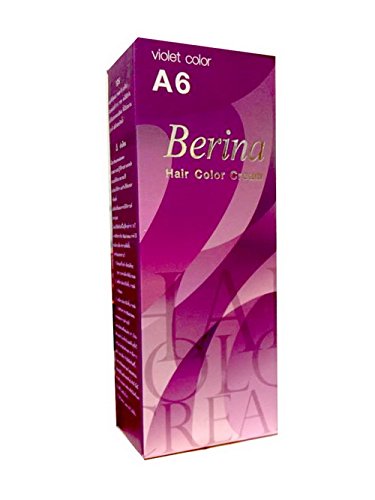 Pack of 2 Sets Berina BERINA PROFESSIONALS Hair Color Cream Permanent Hair Dye Color A6 : Violet 60 G. Super Permanent Fashion Unisex Beauty & Personal Care Berina