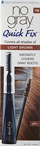 No Gray Quick Fix, Light Brown, Instantly Hide Gray Roots, Easy to Use 3 Comb Applicator, Compact & Travel Friendly Beauty & Personal Care No Gray