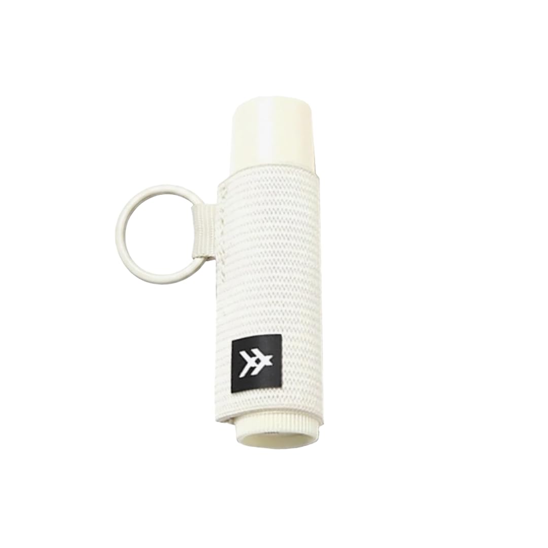 Thread Wallets Elastic Chapstick and Lip Gloss Holder Keychain (Off-white) Beauty & Personal Care Thread Wallets