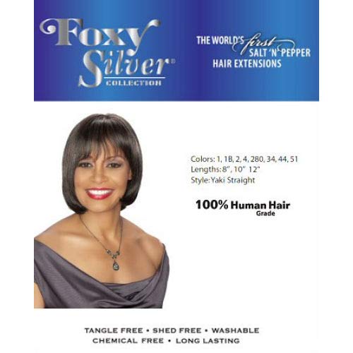 Foxy Silver (Weave - HH Yaki Straight) 10 inch - 100% Human Hair Weave in Platinum