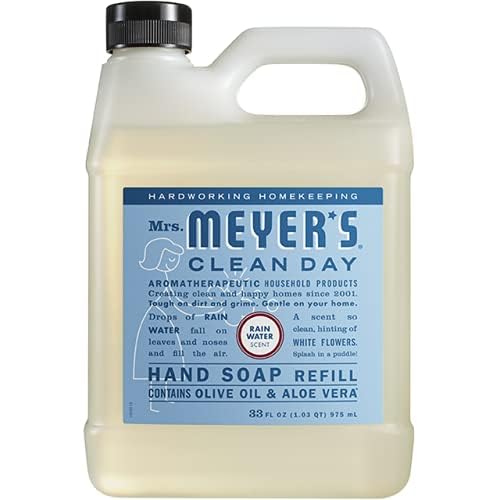 Mrs. MEYER'S Liquid Hand Soap, Rainwater Scent, Set includes 33 oz. Refill & 12.5 oz. bottle Beauty & Personal Care Mrs. MEYER'S