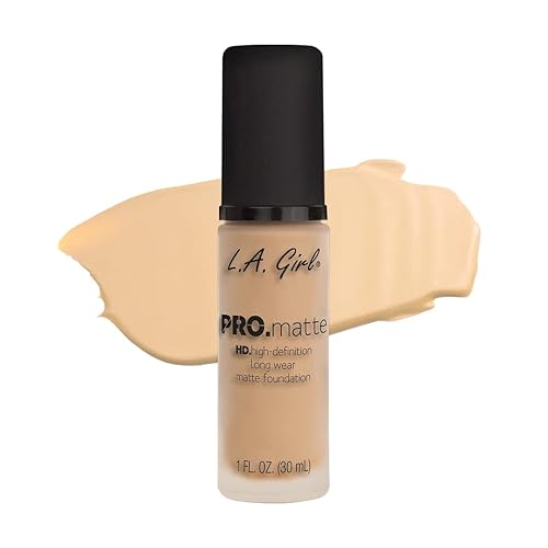 L.A. Girl Cosmetics LA PRO.mattte HD.highdefinition long wear matte foundation, GLM671 Ivory, 1 Fl. Oz Beauty & Personal Care L.A. Girl