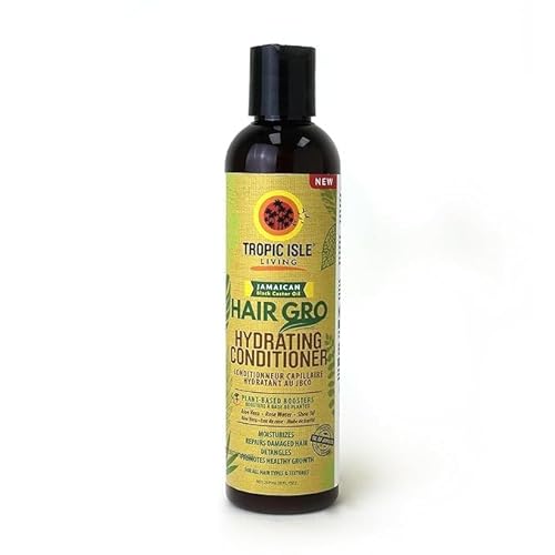 Hair Gro Cleansing Hydrating Conditioner 237ml - Aloe Vera, Rose Water for Nourishing and Softening the Hair, Shea Oil to Help Moisturize and Repairs Beauty & Personal Care Tropic Isle Living