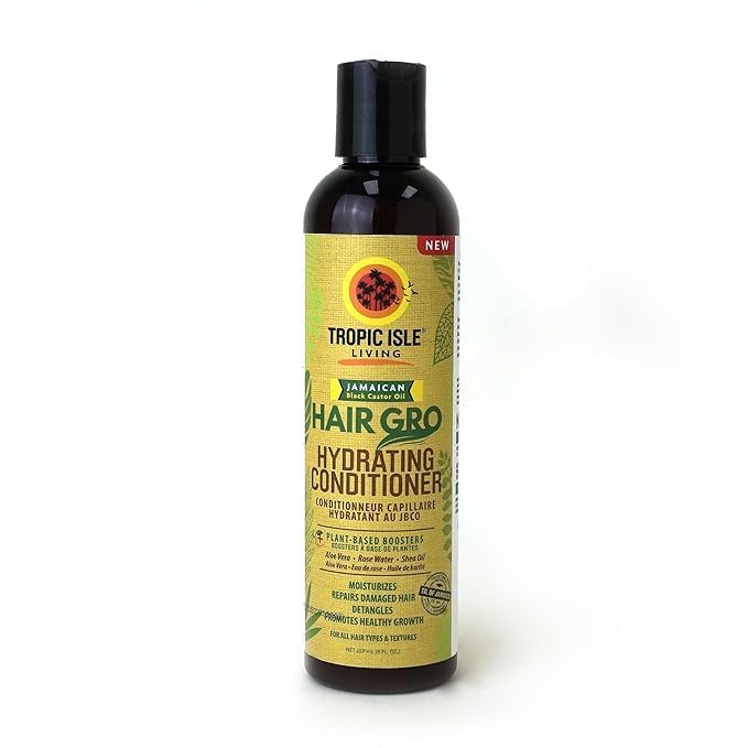 Hair Gro Cleansing Hydrating Conditioner 237ml - Aloe Vera, Rose Water for Nourishing and Softening the Hair, Shea Oil to Help Moisturize and Repairs Beauty & Personal Care Tropic Isle Living