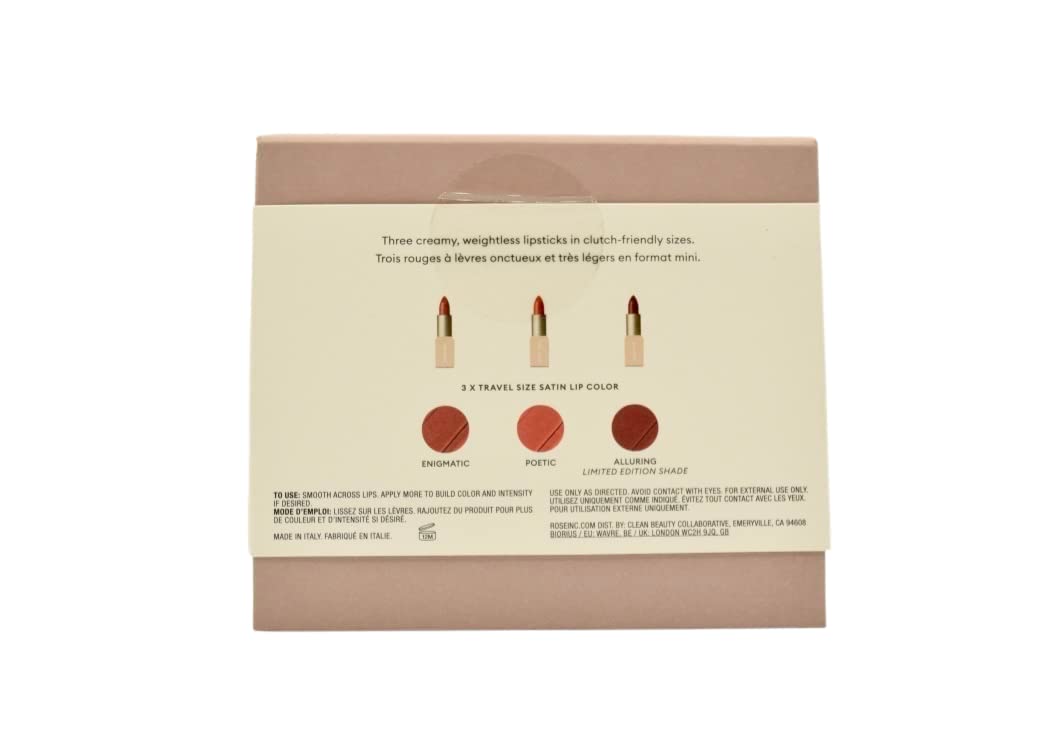 ROSE INC Mini Satin Lipstick Set Beauty & Personal Care Rose Inc