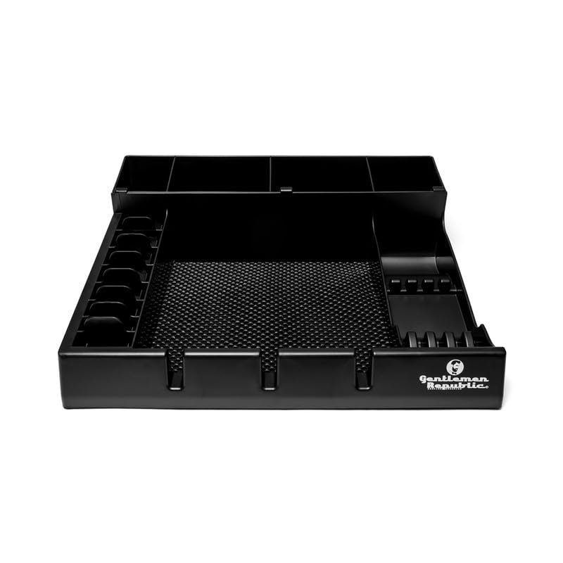 Gentlemen Republic Barber Station Organizer - Multi-Compartment Countertop Tray for Clippers, Trimmers & Other Tools Storage. Ideal for Busy Barbers Beauty and Personal Care Gentlemen Republic