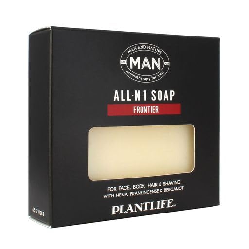 Plantlife Man and Nature All-N-1 Bar Soap - Moisturizing and Soothing Soap for Your Skin - Hand Crafted Using Plant-Based Ingredients - Made in Beauty & Personal Care Plantlife