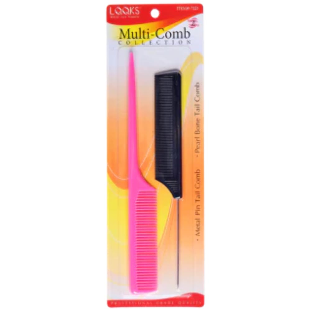 METAL Pin Tail Comb Plus Bone Tail Comb Beauty and Personal Care Looks