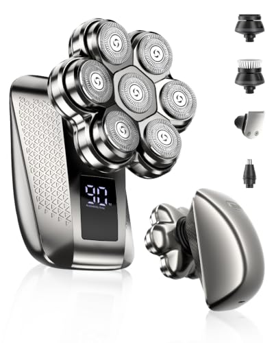 TEPOTZ Electric Head Shavers for Bald Men - Type-C Fast Charging with Travel Lock -Frost Silver Beauty and Personal Care TEPOTZ