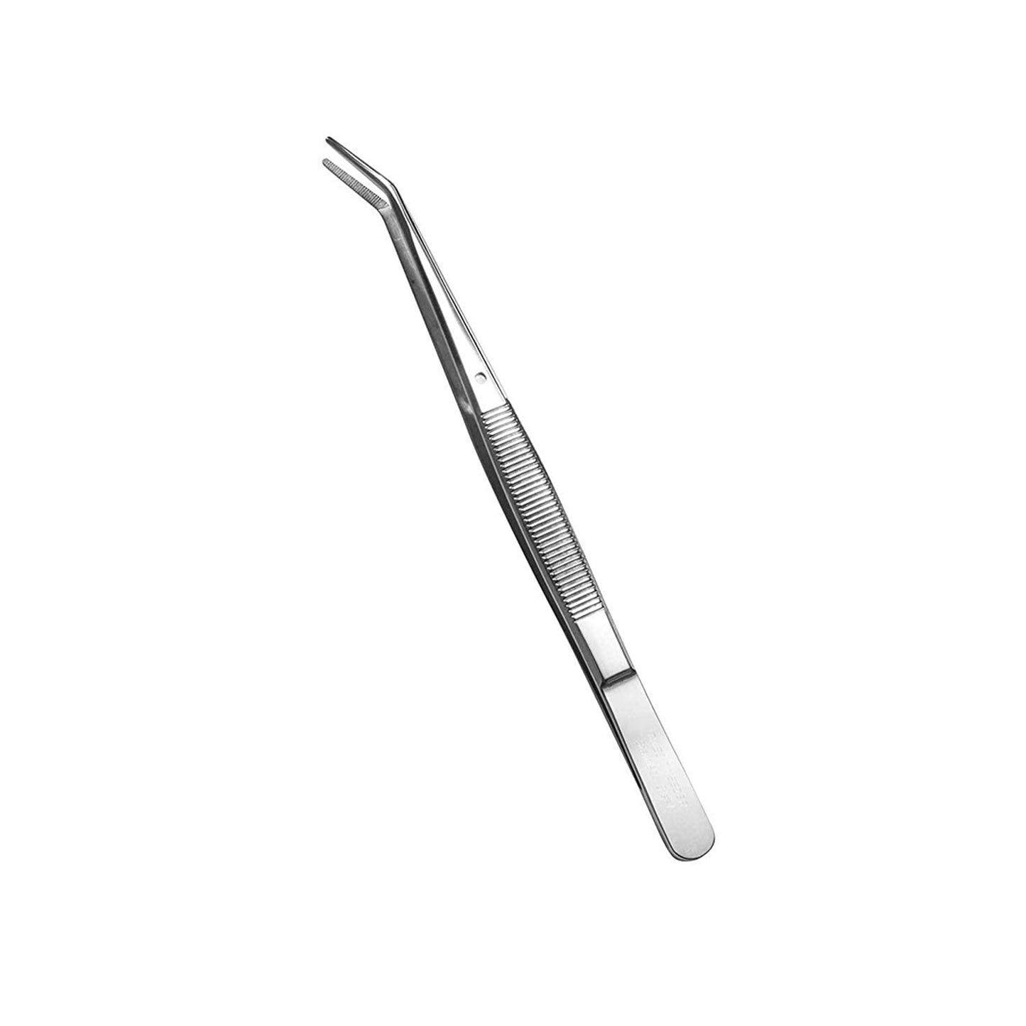 Stainless Steel Tweezers, with Curved Serrated Tip Multipurpose Sewing Machine Tweezers Forceps for Craft Repairing Beauty and Personal Care Rolybag
