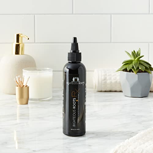 Righteous Roots Rx Hair Oil – Hair Growth, Anti-Frizz & Thickening Oil for Curly, Wavy, Natural Hair & Beards – 4 fl oz (Hair RX) Beauty & Personal Care Righteous Roots