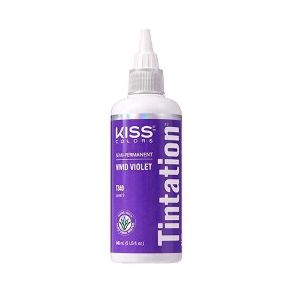Red by Kiss Tintation Semi-Permanent Hair Color, Aloe Vera Water Based, Argan Oil, Olive Oil, Collagen & Keratin, Long-Lasting Color Dye (Vivid Beauty & Personal Care Red By Kiss