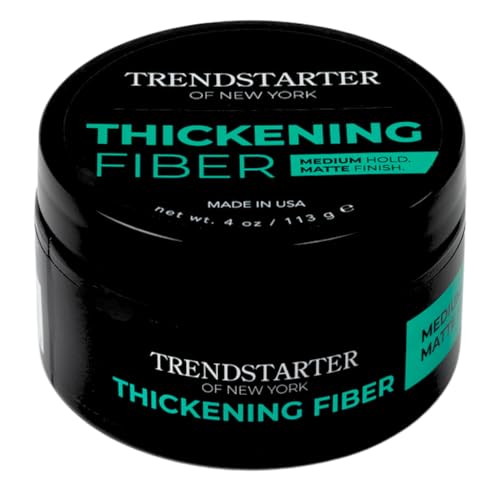 TRENDSTARTER - THICKENING FIBER (4oz) - Medium Hold - Matte Finish - Premium Hair Thickening Clay Pomade - Water-Based - All-Day Hold Styling Product Beauty & Personal Care TRENDSTARTER