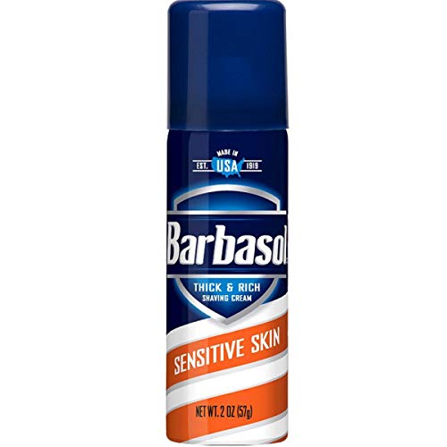 Barbasol Shaving Cream Sensitive Skin Travel Size (Pack of 6) Beauty & Personal Care Barbasol