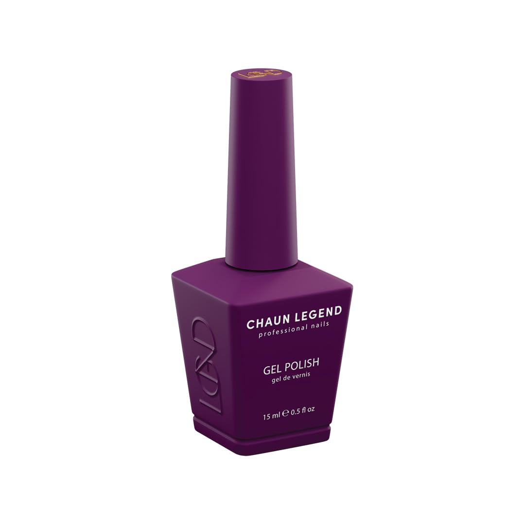 Chaun Legend UV Gel Nail Polish, 0.5 Ounce Long Lasting Salon Quality, Bubble Free Professional Manicures, Quick Dry High Shine, Poison Plum LG5187