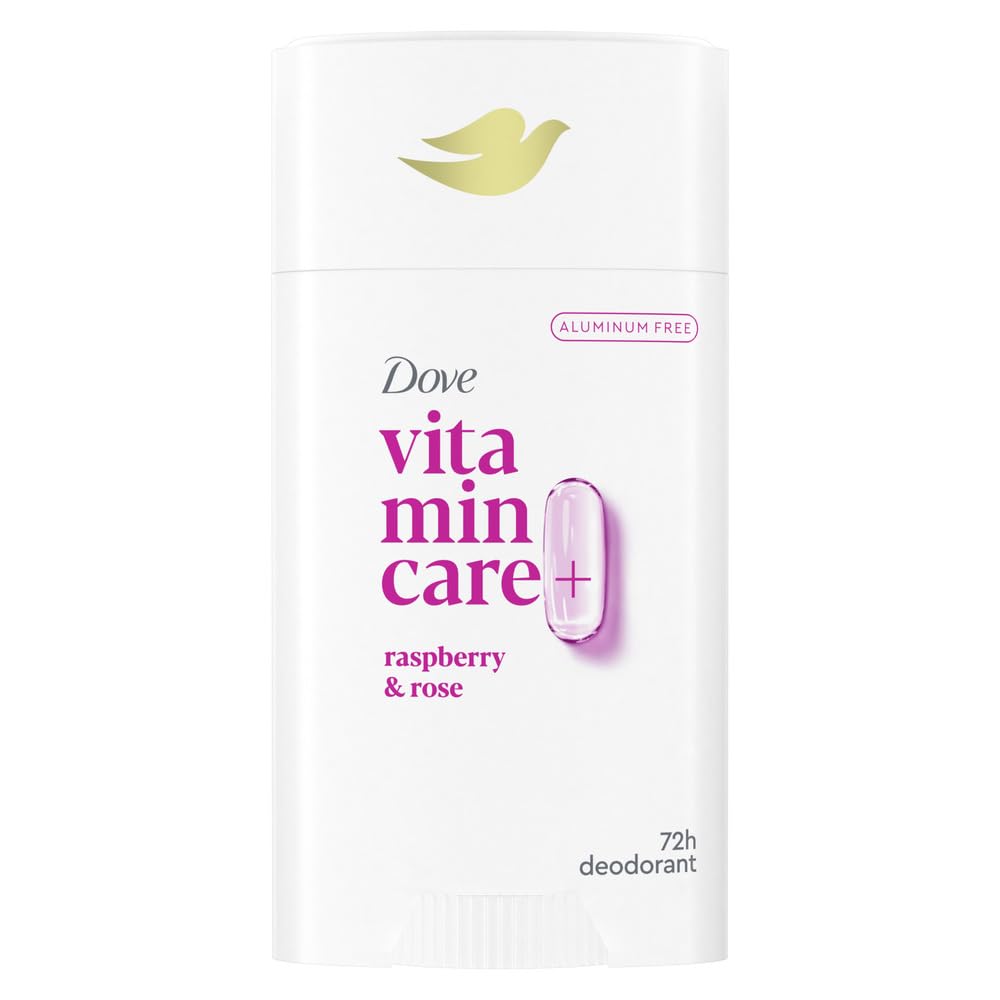 Dove VitaminCare+ Aluminum Free Deodorant Stick for 72H Odor Protection Raspberry & Rose Breathable Deodorant for Women 2.6 oz Beauty and Personal Care Dove