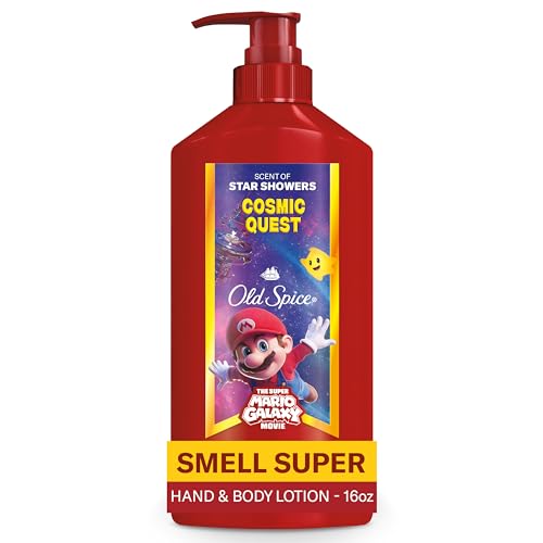 Old Spice Hand and Body Lotion for All Skin Types, x The Super Mario Galaxy Movie, 24/7 Lightweight Moisturization, Smell Super with Cosmic Quest Beauty & Personal Care Old Spice