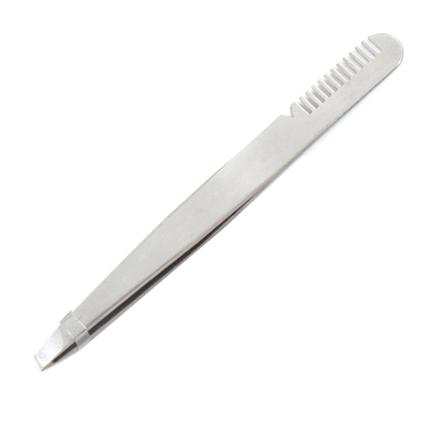 Eyebrow Tweezers with Comb, Stainless Steel Tweezers Comb, Ergonomic Design Makeup Grooming Tool for Eyebrows or Hair, Accurate Clipping, Beauty and Personal Care Dioche