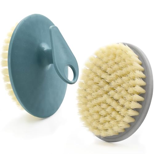 Body Scrubber 2 Pack, BEAUTAIL Gentle Exfoliating Shower Bath Brush, Soft Bristle Brushes for Sensitive Skin Women Men, Non-Slip Hand-Clip, Durable Beauty and Personal Care BEAUTAIL