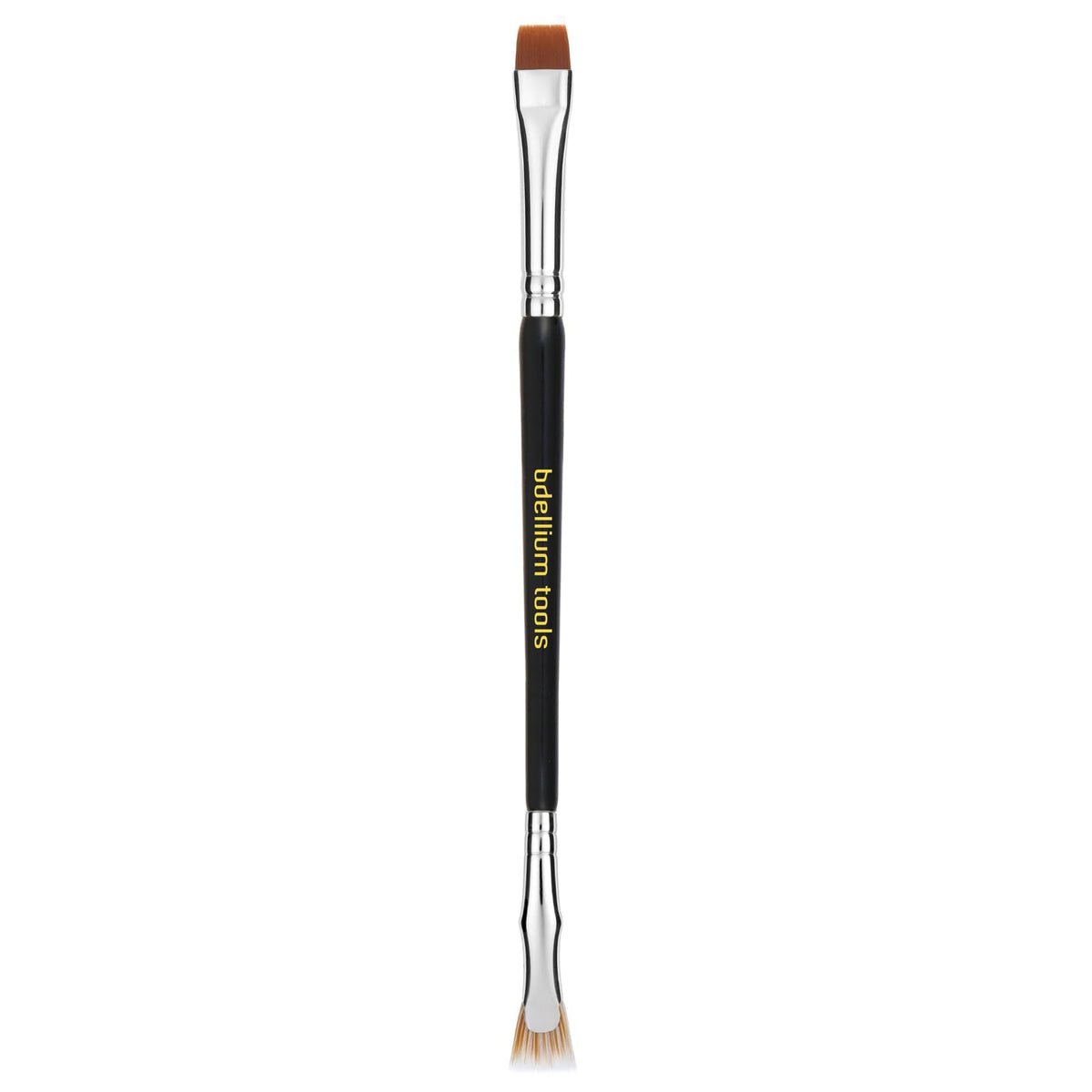 Bdellium Tools Professional Makeup Brush - Maestro Series 727 Double-Ended Bent Lash Fan/Flat Definer - With All-Vegan Synthetic Fibers, For Clean