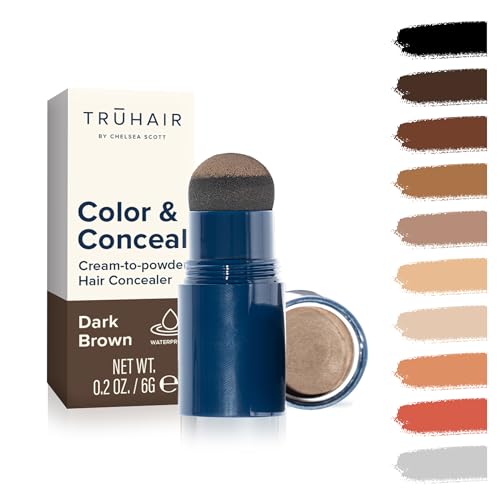 TRUHAIR Color & Conceal Waterproof Root Touch Up Hair Color Concealer - Hair Cover up for Gray Coverage and Hairline Filling - 11 Hair Colors Beauty & Personal Care Truhair