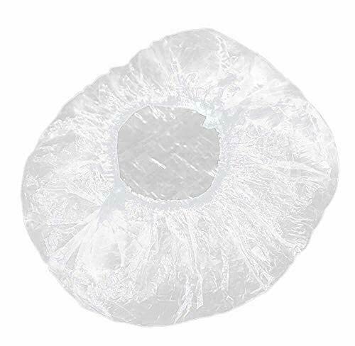 OMWAH 100 PCS Disposable Shower Caps Large Clear Waterproof Processing Conditioning Plastics Elastic Shower Cap For Kids, Girls, Travel, Spa, Hotel Beauty and Personal Care OMWAH