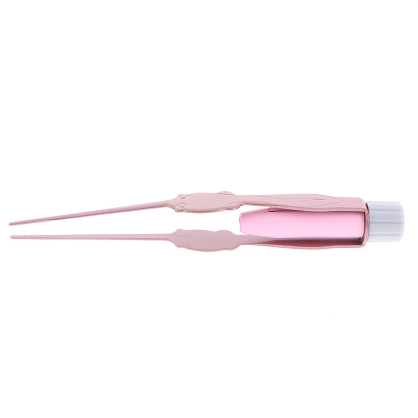 MENGKK Tweezers Professional Stainless Steel Ear Forceps Makeup Light Slant Tip Hair Removal Eyelashes Eyebrow Tweezers Makeup Tool(Pink) Beauty and Personal Care MENGKK