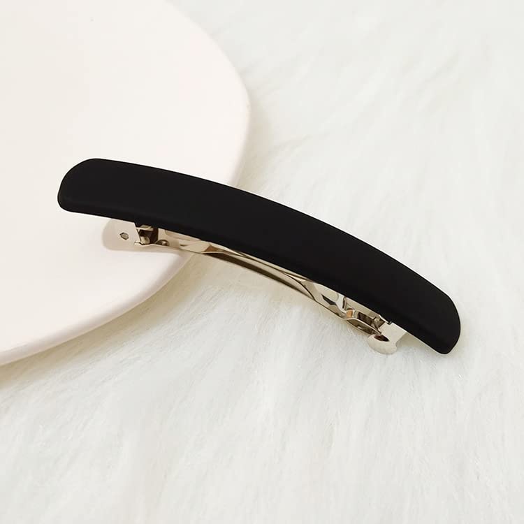 2 Pack Curved Matte French Barrettes for Thick and Fine Hair - Metal Spring Clips, Ponytail Hairpins for Chic Styling, No Slip Grip for Workouts Beauty & Personal Care OFIYOU