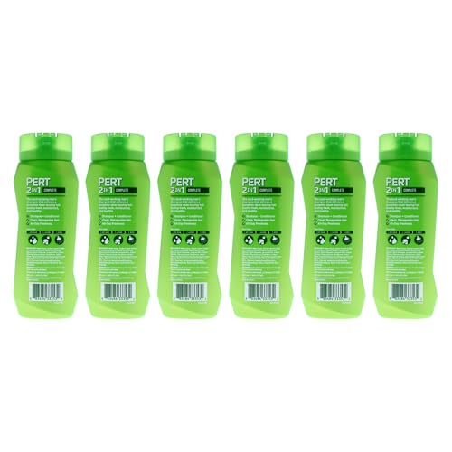 PERT 2 in 1 Complete Clean Shampoo and Conditioner - Mens Shampoo for Daily Use - Hair Conditioner for Men - Removes Dirt, Oil, and Build Up - 6 pc Beauty & Personal Care Pert