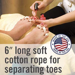 Intrinsics Toe Rope - 6", Cotton Toe Separators, 200 Count