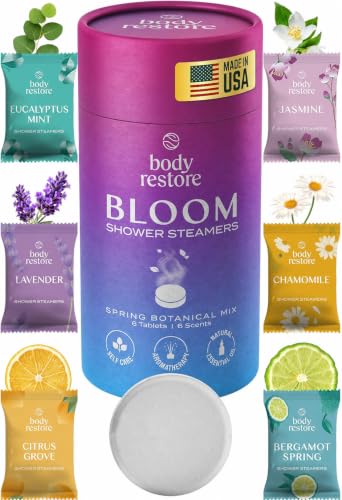 Body Restore Shower Steamers Aromatherapy 6 Pack - Fathers Day Gift for Dad, Birthday Gifts for Women & Men, Spa Stress Relief & Relaxation Self Care Beauty and Personal Care Body Restore