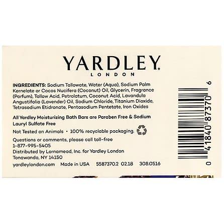 Yardley English Lavender Bar Soap 2 x 4.25 oz Soap (SG_B005PV03Z6_US) Beauty & Personal Care Yardley