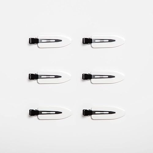 Creaseless No Bend Hair Clips (White/Black) Beauty & Personal Care Truhair