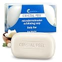 Exfoliating Bar Soap for Men & Women, Crystal Peel Luxury Microdermabrasion Hydrating & Exfoliating Body Soap Bar Solid Magnesium Mineral Scrub Beauty & Personal Care Crystalon Crystal Peel