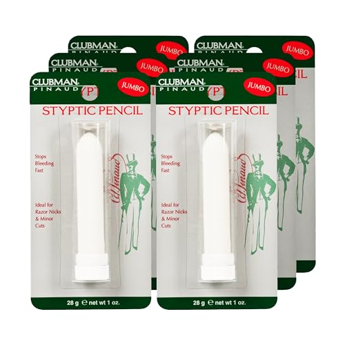 Clubman Pinaud Jumbo Styptic Pencil, 1 Oz, (Pack of 6) Beauty and Personal Care Clubman
