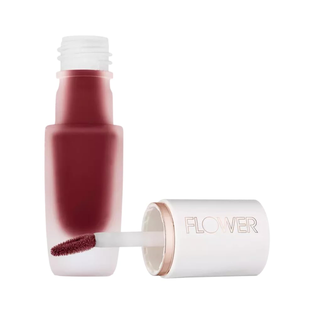 FLOWER BEAUTY By Drew Barrymore Perfect Pout Lip Color - Soft Matte Finish - Liquid Lipstick - Comfortable + Lightweight Feel (Garnet) Beauty & Personal Care FLOWER