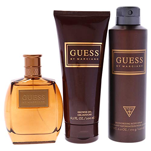 Guess by Marciano 3 Pc Gift Set 3.4oz EDT Spray, 6.7oz Shower Gel, 6.0oz Deodorizing Body Spray GIFTSET Beauty & Personal Care GUESS
