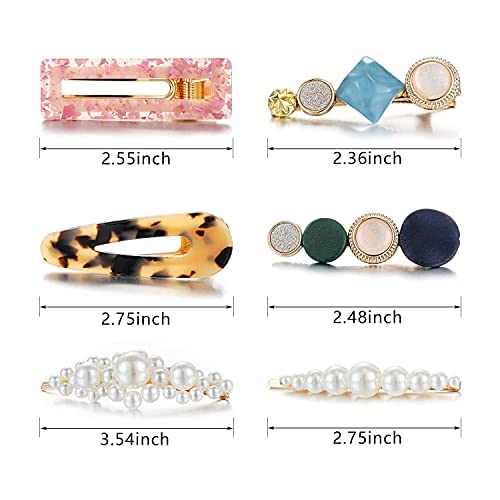 Mehayi 20 PCS Pearls Hair Clips Fashion Korean Style Acrylic ResinHairpins / Barrettes for Women and Ladies Girls Headwear Styling Tools Hair Beauty & Personal Care Mehayi