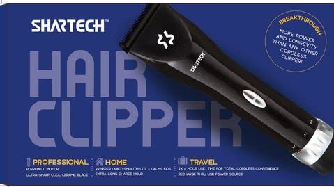 SHARTECH Professional Hair Clipper Cord/Cordless Hair Cutting & Trimming Kit, Super Quality Metal and Ceramic Blade, Cut Size 0.5mm(000)-1.7mm, 3 5 7 Beauty and Personal Care SHARTECH
