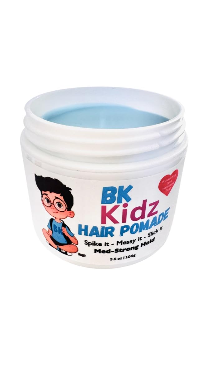 Boys Hair Pomade BK Kidz 3.5 oz - Strong Hold Gentle Formula for Kids Toddlers, Water-Based Easy Washout, Long-Lasting Styling Beauty & Personal Care Bonsai Kids Hair Care