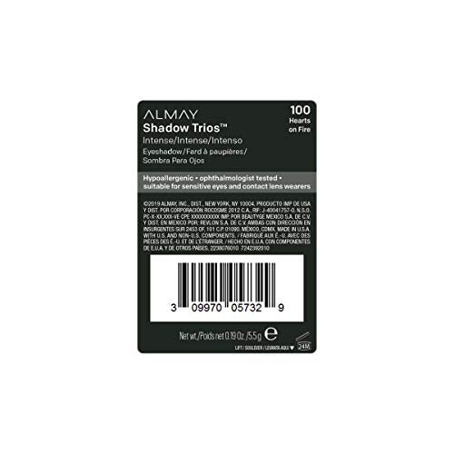 ALMAY Shadow Trio Eyeshadow Palette, Hearts on Fire, 0.19 Ounce