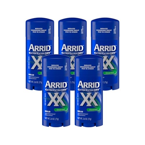 Arrid XX Extra Extra Dry Solid Antiperspirant Deodorant, Unscented, 2.6 oz. (Pack of 5) Beauty and Personal Care Arrid