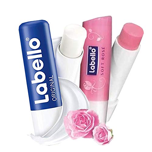 Labello- Rose and Classic 4 pack Beauty and Personal Care Labello