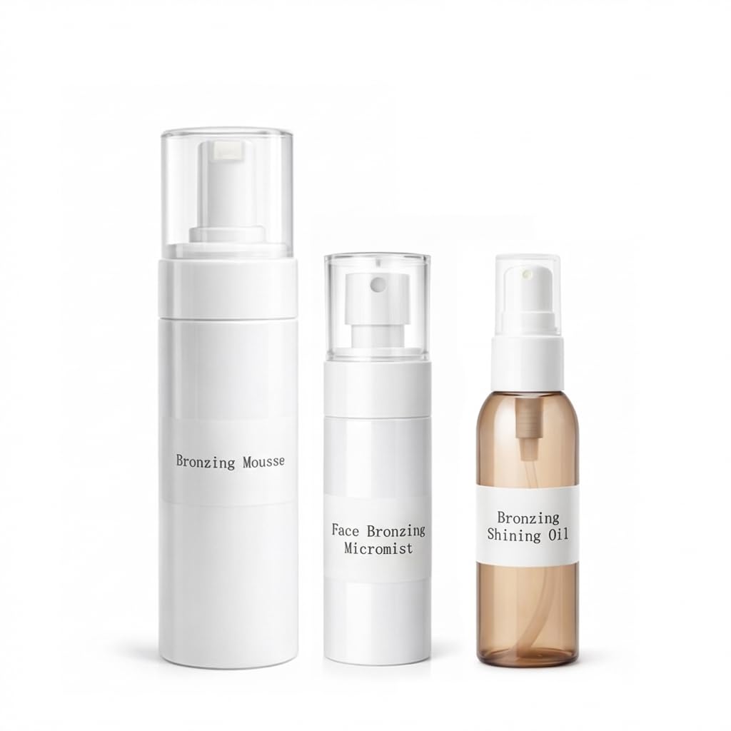 TAZTIR Antique Bronze Mousse Face Bronzer Micro-Mist Spray with Bronzer Shining Oil Set, Mousse/Spray/Oil Trio Set, Natural Bronzer, Moisturizing Beauty & Personal Care TAZTIR