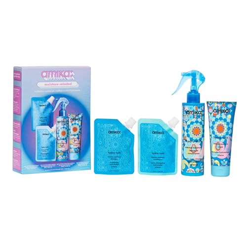 amika moisture-minded hydration routine set | gift set for dry hair, TSA travel approved Beauty & Personal Care Amika