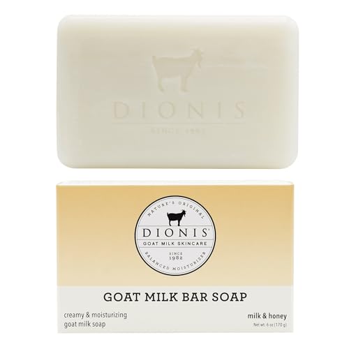 Dionis Goat Milk Skincare 6oz Milk & Honey Scented Hand & Body Bar Soap - Moisturize, Restore, for All Skin Types, Non Greasy, No Residue - Cruelty Beauty & Personal Care Dionis