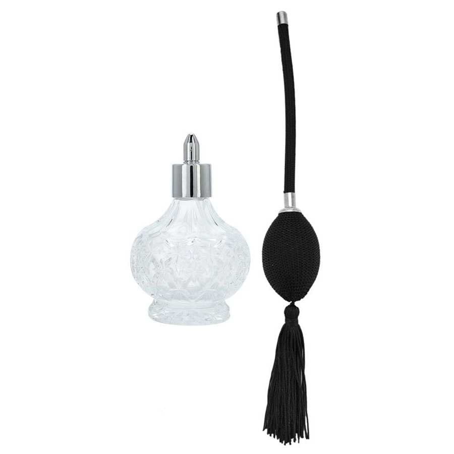 Topxome 80ml Clear Crystal Vintage Perfume Bottle Long Spray Tassels Parfume Atomizer Pump Refillable Glass Bottles Beauty & Personal Care Topxome