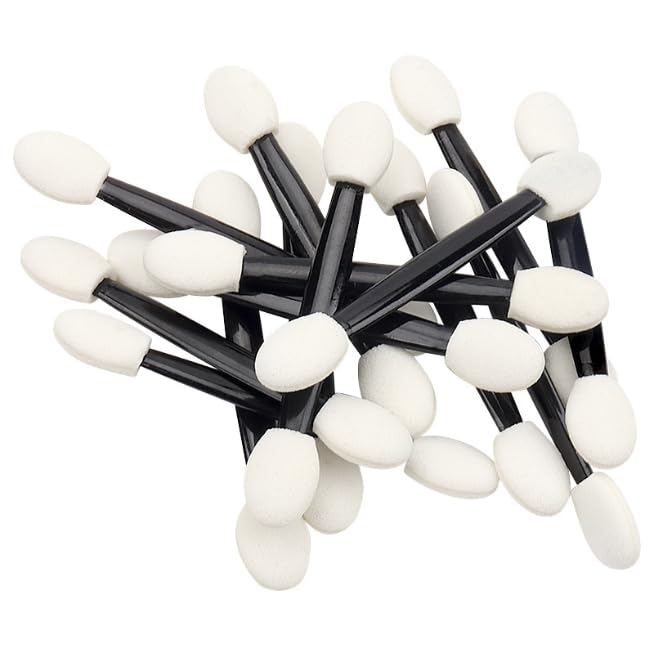 100 Pcs Black Small Eyeshadow Applicators Eye Shadow Sponge Applicator Sticks Eye Makeup Applicators Sponge Tip Make up Applicators Eyeshadow Brushes Beauty & Personal Care Labriciyon